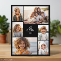 6 photo collage - black background - white text