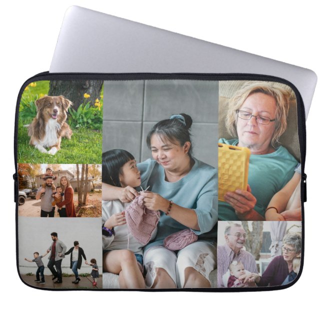 6 Photo Collage Create Your Own Laptop Sleeve (Front)