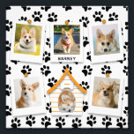 6 Photo Collage Dog House Name Photo Enlargement<br><div class="desc">Create Your Own Simple,  Cute Personalized Pet Name,  Dog House on Paw Prints,  6 Photo Collage. Add Your Own Photos,  Add Your Pet Dog Name and Make It Your Own.</div>