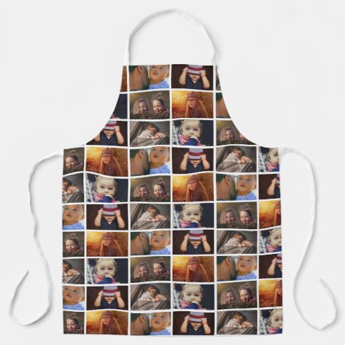 6 Photo Collage Family Photo Pattern  Apron - 6 Photo Collage Family Photo Pattern Apron. Add 6 photos of the family. This personalized apron is a perfect keepsake gift for a dad for Father`s Day, birthday or Christmas.