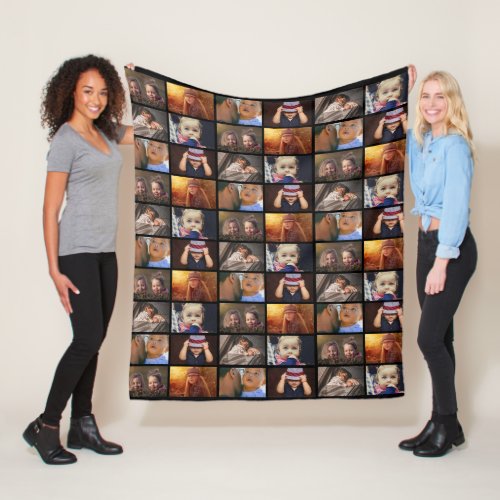 6 Photo Collage Family Photo Pattern Black Fleece Blanket - 6 Photo Collage Family Photo Pattern Black Fleece Blanket. Add 6 photos of the family. This personalized blanket is a perfect keepsake gift for a dad for Father`s Day, birthday or Christmas.