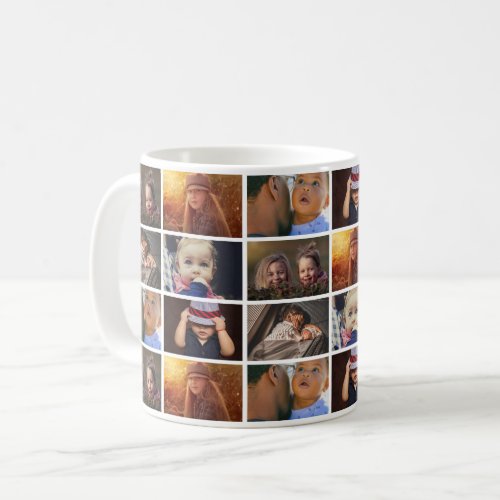 6 Photo Collage Family Photo Pattern Coffee Mug - 6 Photo Collage Family Photo Pattern Coffee Mug. Photo pattern with 6 repeated photos. Add 6 photos of the family. This personalized mug is a perfect keepsake gift.