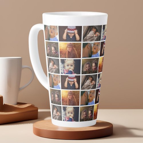 6 Photo Collage Family Photo Pattern Keepsake Latte Mug