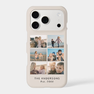 6 Photo Collage Family Pictures Neutral Stone Iphone 18 Pro Case