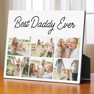 6 Photo Collage Father's Day Best Daddy Ever Plaque
