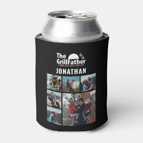 6 Photo Collage Fathers Day The Grillfather BBQ Can Cooler