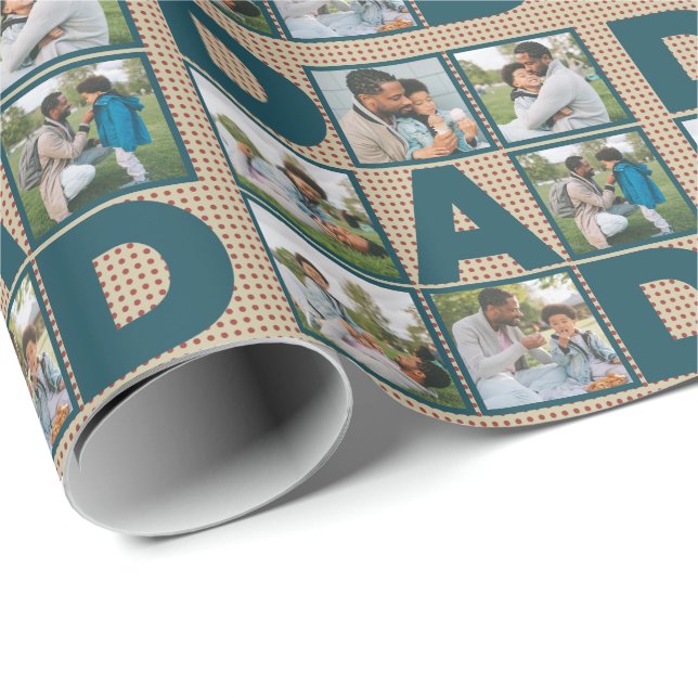 6 Photo Collage for Father's Day or Birthday Wrapping Paper (Roll Corner)