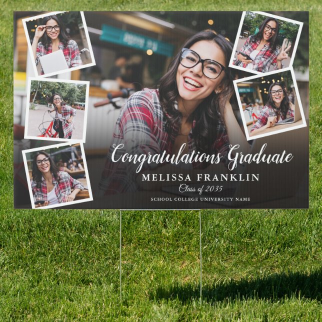 6 Photo Collage Graduate Congratulations Sign (Insitu)