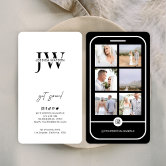 Modern Photographer Instagram Inspired Grid Black Business Card