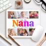 6 Photo Collage Love You Nana Multicolor Rainbow Mouse Pad