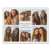 6 Photo Collage Minimalist - Gold and White Grid