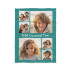 6 Photo Collage Optional Text -- CAN Edit Color