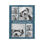 6 Photo Collage Optional Text -- CAN Edit Color Fleece Blanket 6 Photo Collage Optional Text -- CAN Edit Color Fleece Blanket