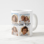 6 Photo Collage Optional Text -- CAN Edit Color Giant Coffee Mug (Front Right)