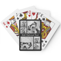 6 Photo Collage Optional Text -- CAN Edit Color Playing Cards 6 Photo Collage Optional Text -- CAN Edit Color Playing Cards