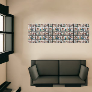 6 Photo Collage Pattern - all over custom - Black Runner