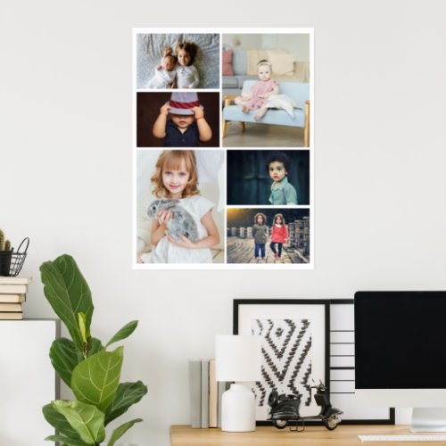 6 Photo Collage Personalized Poster