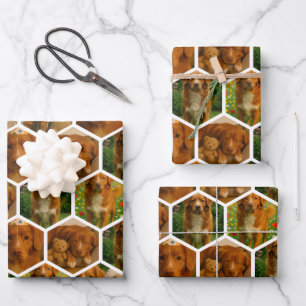6 Photo Collage Personalized Template Wrapping Paper Sheets