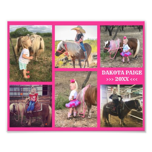 6 Photo Collage Poster Print _ Family Kids  Pets