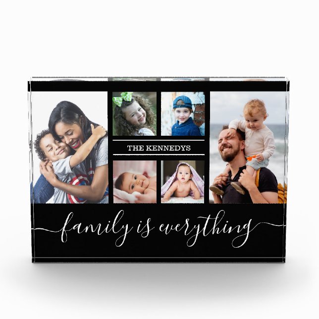 6 Photo Collage Quote Family Name Personalized   (Front)