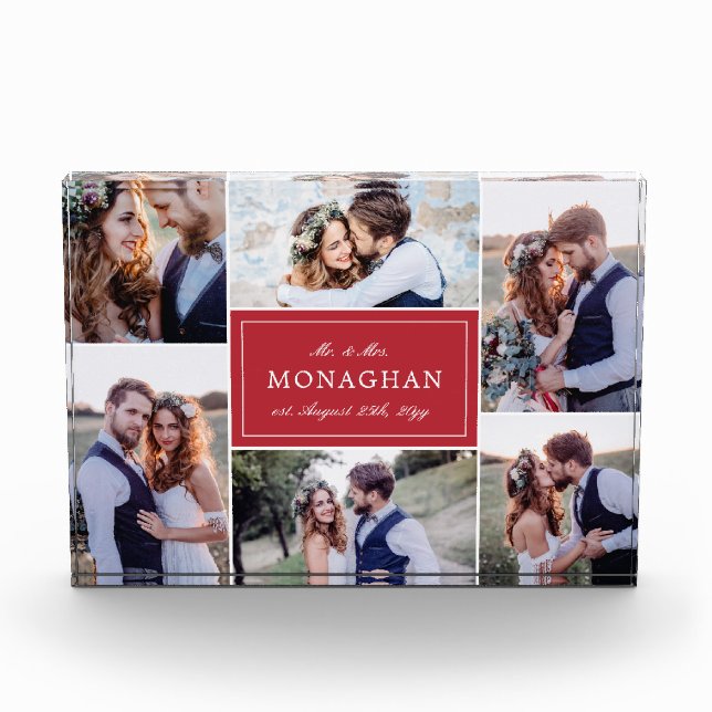 6 Photo Collage | Red Block (Front)