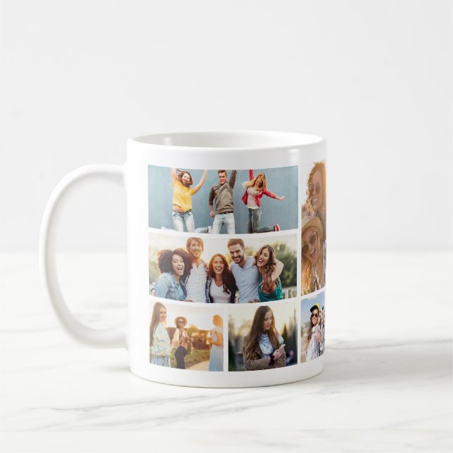 6 Photo Collage Template Personalize Coffee Mug (Left)