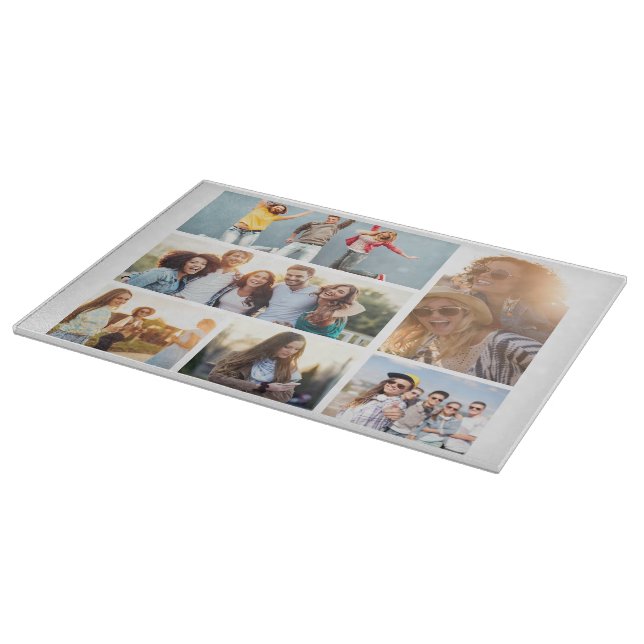 6 Photo Collage Template Personalize Cutting Board (Corner)