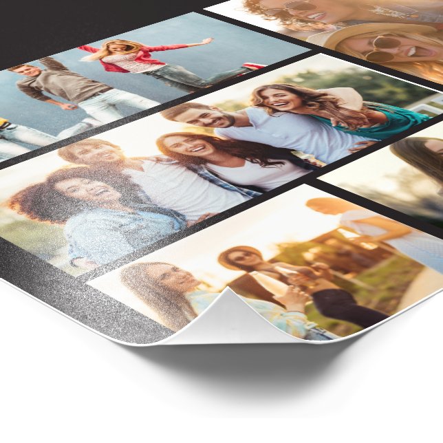 6 Photo Collage Template Personalize Print (Corner)