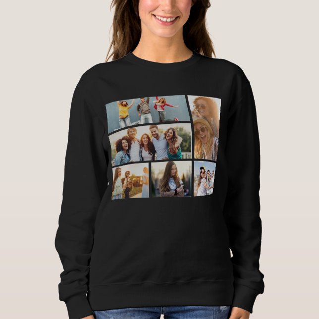 6 Photo Collage Template Personalize Sweatshirt (Front)