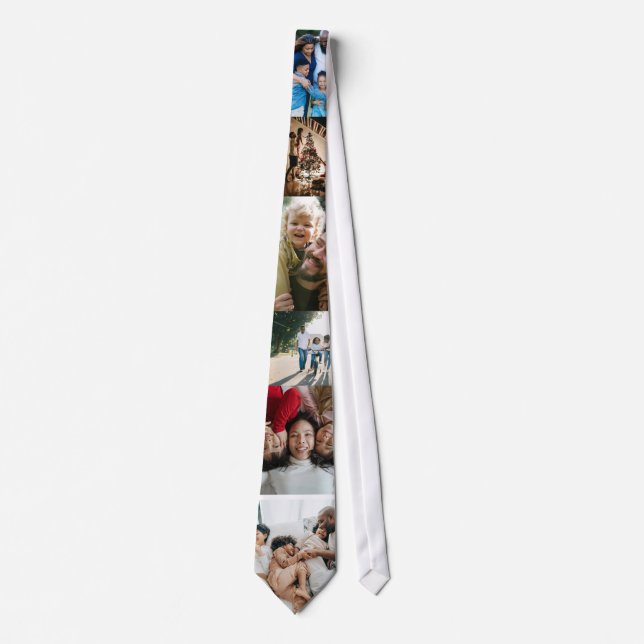 6 Photo Custom Collage Personalized Neck Tie (Front)