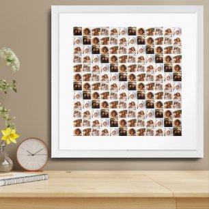 6 photo diagonal maximalist all over pattern framed art