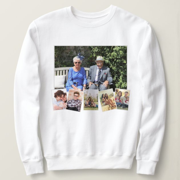 6 Photo Family Collage Custom Sweatshirt Zazzle