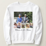 6 Photo Family Collage Custom Text Sweatshirt at Zazzle