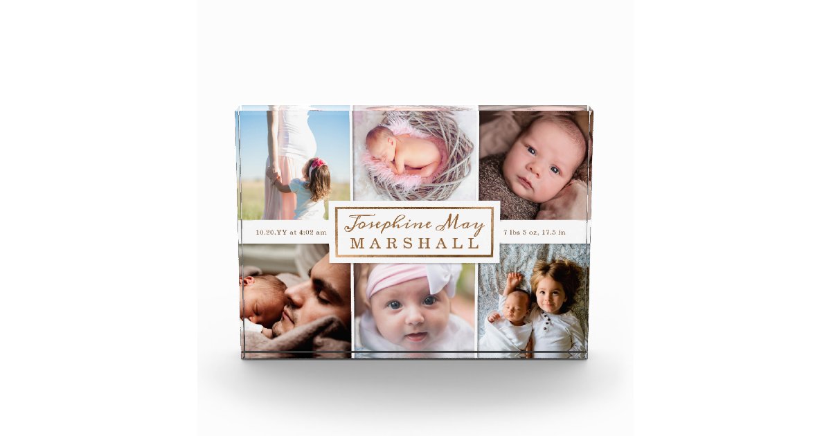 6 Photo Frame Collage Newborn Baby Zazzle Com