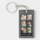 6 Photo Frames Black with White Dots Personalized