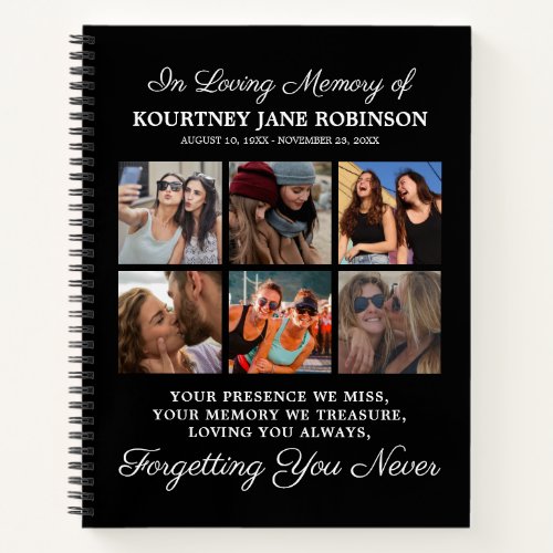 6 Photo In Loving Memory Guest Book