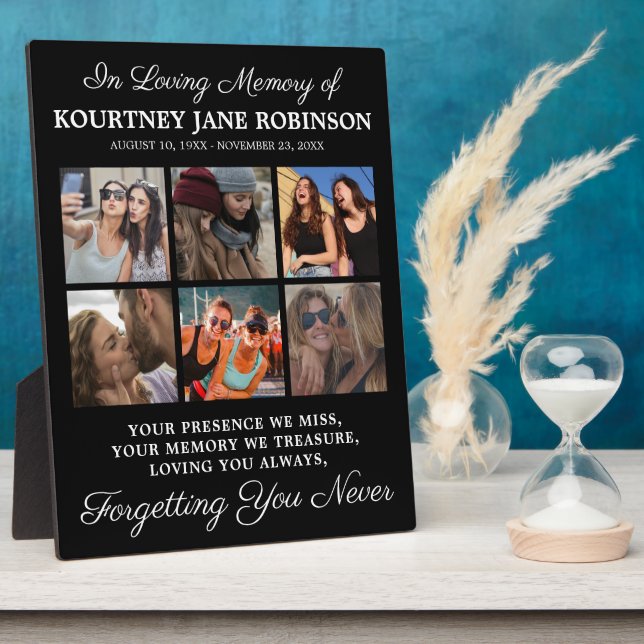 6 Photo In Loving Memory Plaque (Side)