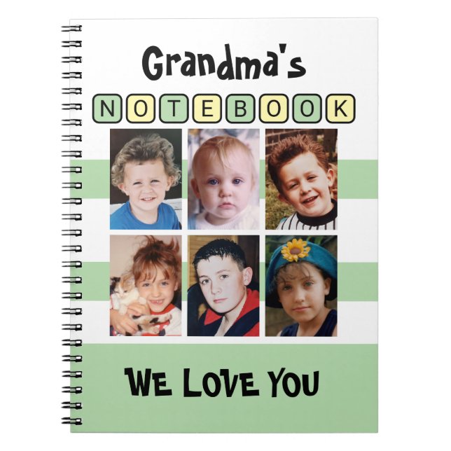 6 photo love you green grandma's notebook (Front)