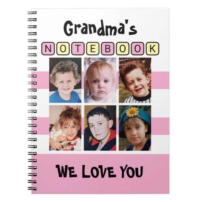 6 photo love you pink grandma's notebook (Front)