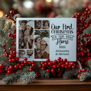 6 Photo Minimalist Christmas First Home Holiday Card