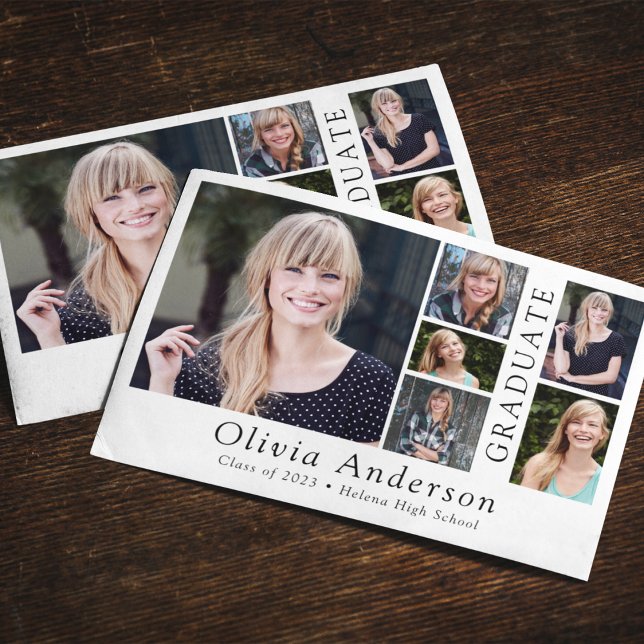 6 Photo Minimalist Graduate Announcement (Creator Uploaded)