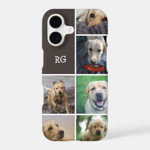 6 Photo Modern Personalized Monogram iPhone 17 Case