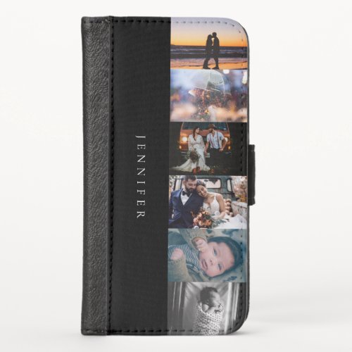 6 Photo Name  Monogram Black iPhone X Wallet Case