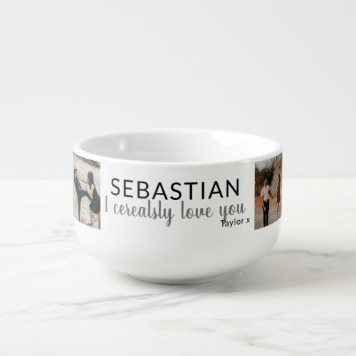  6 Photo Personalized Cerealsly Love You Soup Mug