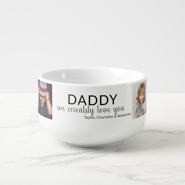  6 Photo Personalized Cerealsly Love You Soup Mug (Front)