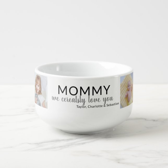  6 Photo Personalized Cerealsly Love You Soup Mug (Front)