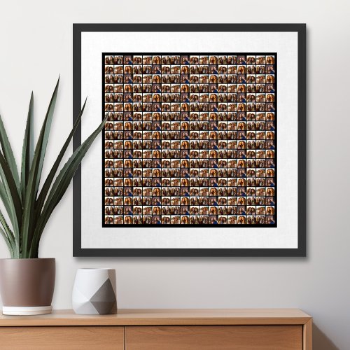 6 photo staggered all over pattern poster