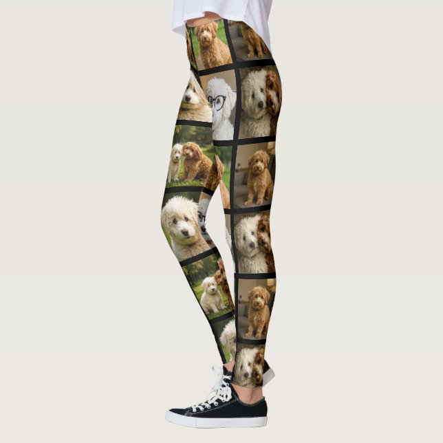 6 Photo Template Custom Personalized Collage Leggings (Left)