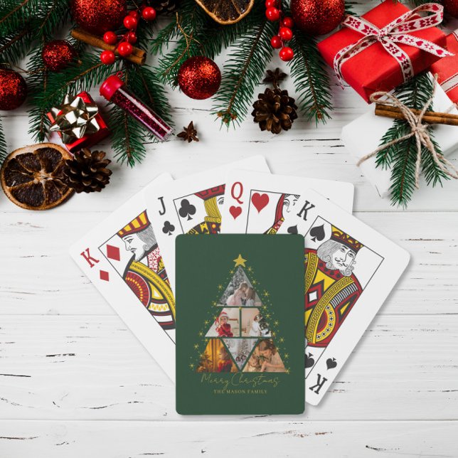 6 Photo Tree Shape Christmas memory game Poker Cards (Creator Uploaded)