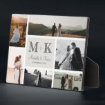 6 Photo Wedding Collage Newlyweds Keepsake Plaque<br><div class="desc">A beautiful way to remember one of the best days of your life,  your wedding day. Remember that special moment forever with this 6 photo wedding collage keepsake. Personalize the photographs and text and make it your own. Great newlywed gift or wedding anniversary gift.</div>